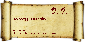 Dobozy István névjegykártya