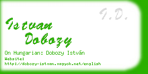 istvan dobozy business card