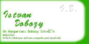 istvan dobozy business card